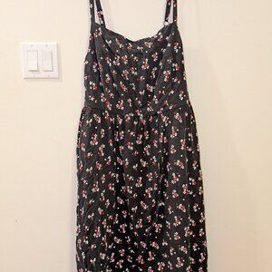 Flower Print Tea Length Dress - Midi - Size 2 - Torrid